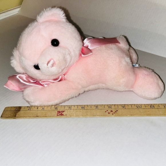 Aurora Baby Plush Pink Stuffed Bear Musical Girl Wind Up Lovey 11" Lullaby - Picture 1 of 8